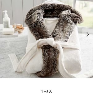Pottery Barn Faux Fur Robe